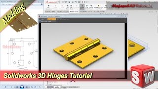 Solidworks 3D Modeling Hinges Tutorial Exercise 5 [upl. by Beverie]