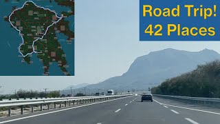 🇬🇷 How to Road Trip the Peloponnese Greece and visit 42 Places [upl. by Elleneg794]