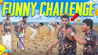 FUNNY BEACH CHALLENGES KranthiVlogger KrazyTony [upl. by Esilegna]