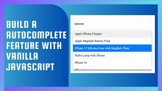Creating AutocompleteTypeahead Feature in Vanilla JavaScript  Frontend Interview Question [upl. by Sonafets597]