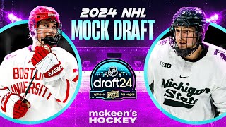 2024 NHL Mock Draft  McKeens Hockey Top 10 [upl. by Nayra676]