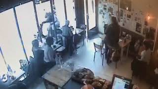 Moped thief snatches laptop from Archway cafe [upl. by Martica394]