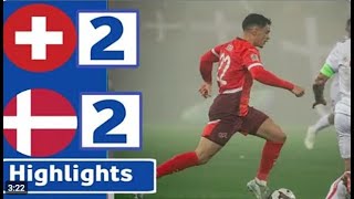 Switzerland vs Denmark  22   Highlights amp All Goals  UEFA Nations League 20242025 [upl. by Octavius]