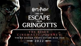 Harry Potter Escape From Gringotts Ride 2022 A CINEMATIC Journey  FULL RIDE Props Animatronics [upl. by Nylarad]