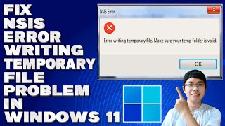 How To Fix NSIS Error Writing Temporary File Problem in Windows 11 Solution [upl. by Gertrud267]