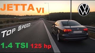 VW JETTA VI 2017 14 TSI 125 hp Acceleration amp Top speed [upl. by Bringhurst119]