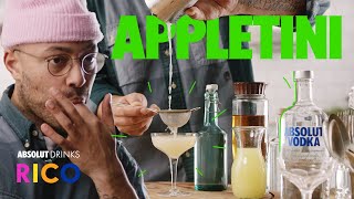 The Perfect Appletini Cocktail  Absolut Drinks [upl. by Kornher]