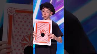 Britains Got Talent CARD HOLE Magic Trick tutorial REVEALEDshorts magic viral youtubeshorts [upl. by Elysha837]