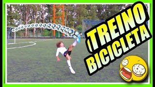 TREINO DE CHUTE DE BICICLETA NO FUTEBOLFUTSAL [upl. by Nevah]