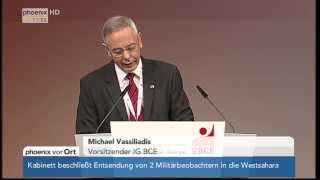 IG BCE Gewerkschaftskongress in Hannover mit Michael Vassiliadis am 16102013 [upl. by Trella]