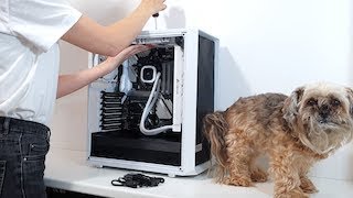 PC Build 15 Fractal Design White Meshify C Timelapse [upl. by Adigirb68]