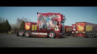 TRANSPORTS BEAU 2022  Scania V8 Longline Transformers [upl. by Dorie]