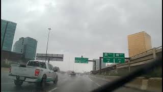 Rainy Drive in 4K Lemmon Avenue to Miller Rd via IH75 N and Royal Lane Garland TX city [upl. by Biddle]