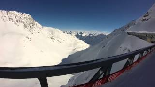 Lenzerheide Rothorn through tunnel of red piste 21 [upl. by Sulohcin]