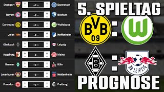 5Spieltag Bundesliga 2324 Prognose  Alle Spiele amp Tipps [upl. by Yelsiap523]