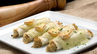 Receta de canelones de pollo  Karlos Arguiñano [upl. by Ettezus]