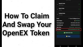 OpenEX  How To SwapSell Your OEX Token [upl. by Jeremias]