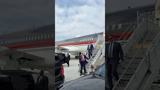 🇺🇸 Donald Trump arrives to Georgia for todays rallies in Powder Springs and Atlanta Oct 28 2024 [upl. by Aderb]