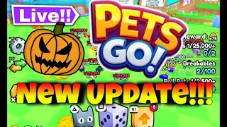 LIVE PETS GO ALL NEW FIRST UPDATE HALLOWEEN AND MORE petsgo [upl. by Ardnasirhc]