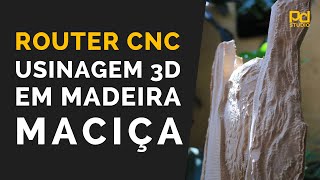 USINAGEM 3D EM ROUTER CNC [upl. by Ellenid108]