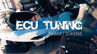 ECU BASIC TUNING  NMAX using JUKEN5  AEM AFR Meter [upl. by Ybor]