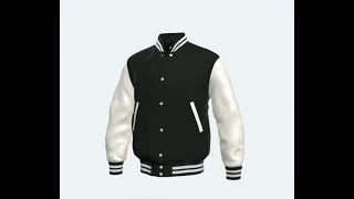 Varsity Jacket with Green Wool Body amp Bright White Sleeves Letterman Jacket [upl. by Willms]