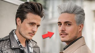 My Platinum Blonde Hair Transformation  Mens Silver Hairstyle 2020 [upl. by Assilam721]