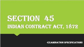 SECTION 45 OF THE INDIAN CONTRACT ACT 1872  DEVOLUTION OF JOINT RIGHTS [upl. by Cami881]