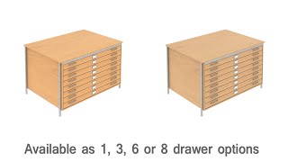 A1  A0 Paper Size Plan Chest Table  CBS Office Furniture [upl. by Woodhead]