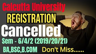 CU Registration Cancelled  BABSC BCOM  Sem 642  20192021  Check Description  Full Video [upl. by Akemhs]