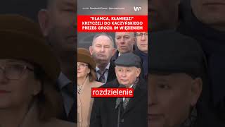 quotKłamcaquot krzyczeli do Kaczyńskiego Prezes PiS groził im więzieniem quotna długie lataquot [upl. by Hannan]