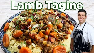 Moroccan Lamb Tagine Recipe  With Dried Fruits and Couscous by Lounging with Lenny [upl. by Athena2]