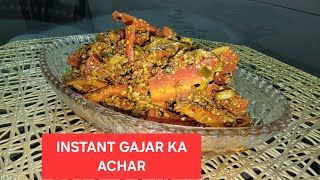 INSTANT GAJAR KA ACHAR BY BALOCHI KITCHEN FAMULYacharpicklecarrotcarrot ka achar [upl. by Avehs796]