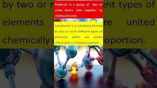 DIFFERENCE BETWEEN MOLECULES AND COMPOUNDS chemistry ton [upl. by Darach]