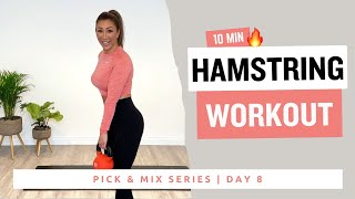 10 Min HAMSTRING Workout at Home  Intense 10 Min Follow Along [upl. by Euqinommod]