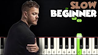 Believer  Imagine Dragons  SLOW BEGINNER PIANO TUTORIAL  SHEET MUSIC by Betacustic [upl. by Marigolde]