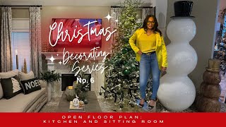 Decorate open floor plan with me for Christmas [upl. by Ridinger338]