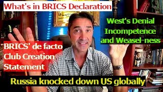 Wests Denial Incompetence and Weaselness What’s in the BRICS Kazan Declaration Huge change [upl. by Aillicirp]