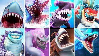 Hungry Shark Evolution  ALL SHARKS [upl. by Noisla]