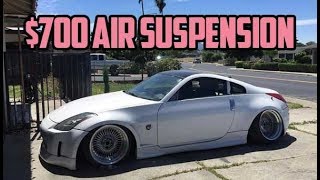 Cheapest way to bag your car  manual air suspension [upl. by Lihkin]