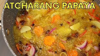 Atcharang Papaya Recipe Pickled Papaya [upl. by Anuahs280]