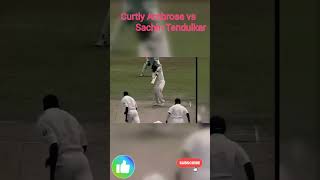 Curtly Ambrose vs Sachin Tendulkar🏏🥵 youtubeshorts sachintendulkar curtlyambrose cricket [upl. by Savannah]