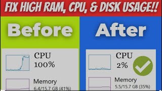 How To Fix High RAMMemoryCPUDISK Usage on Windows 1110 2024 [upl. by Zachary]