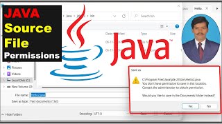 Java Program JDK file Permissions [upl. by Atekihc320]