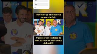 Bolsonaro diz lula  não tem sucesor eu firmei líderes e afirmar sou o ex mais amado Brasil [upl. by Frydman]