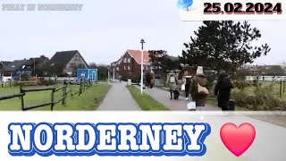 Norderney Germany am Sonntag Vormittag Abreise bei Schietwetter City life 2024 [upl. by Alemat]