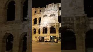 Arena Pula Amphitheatre at night travel [upl. by Allenotna659]