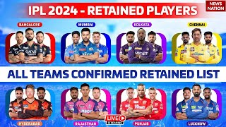 IPL 2024 Retained LIVE UPDATES HARDIK PANDYA TRADED TO MI  IPL Retained List  MI CSK DC KKR [upl. by Idnas]