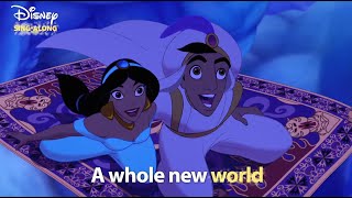 A Whole New World  Aladdin Lyric Video  DISNEY SINGALONGS [upl. by Ogaitnas]