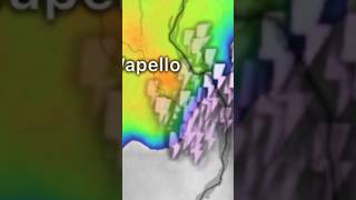 Wild Mesocyclonic cell whacks Wapello IowaLet’s hope for their safety storm cyclone weather [upl. by Raman]